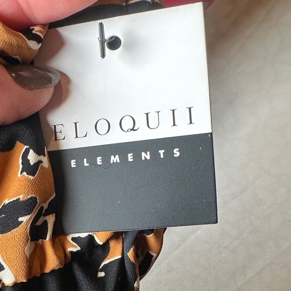 NWT Eloquii Elements Peplum Cheetah Print Top Size 18 - Picture 7 of 8